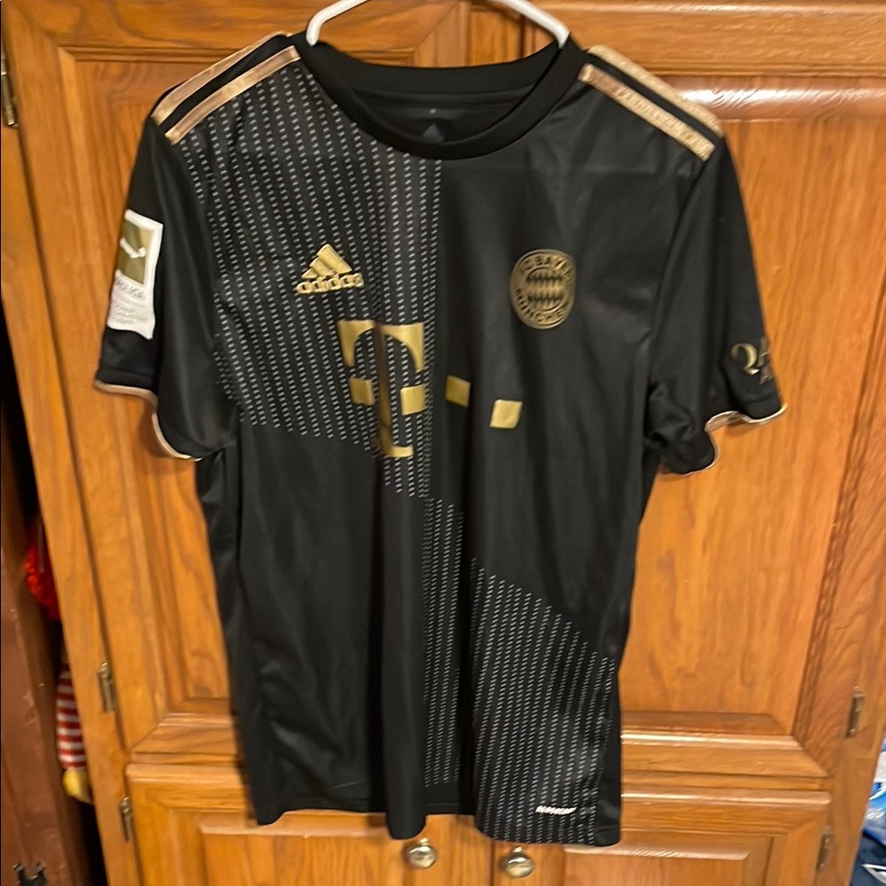 Adidas Black Jersey with Gold Details
